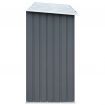 Garden Log Storage Shed Galvanised Steel 330x84x152 cm Grey