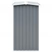 Garden Log Storage Shed Galvanised Steel 330x92x153 cm Grey