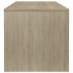 Coffee Table White and Sonoma Oak 100x40x40 cm Chipboard