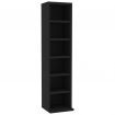 CD Cabinet Black 21x16x88 cm Chipboard