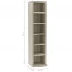 CD Cabinet Sonoma Oak 21x16x88 cm Chipboard