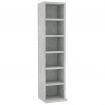 CD Cabinet Concrete Grey 21x16x88 cm Chipboard