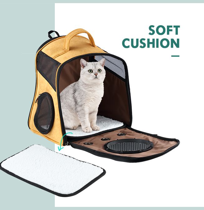 Petscene Cat Bubble Backpack Pet Carrier Kitten Puppy Travel Bag Orange ...