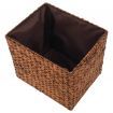 Bench with 3 Baskets Seagrass 105x40x42 cm Brown