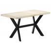 Dining Table 140x70x75 cm Solid Bleached Mango Wood