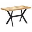 Dining Table 120x60x75 cm Solid Rough Mango Wood