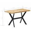 Dining Table 120x60x75 cm Solid Rough Mango Wood