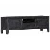 TV Cabinet Black 118x30x40 cm Solid Mango Wood