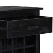 Wine Rack Black 56x35x75 cm Solid Mango Wood