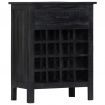 Wine Rack Black 56x35x75 cm Solid Mango Wood