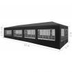 Party Tent 3x12 m Anthracite