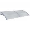 Door Canopy Grey 200x100 cm Plastic