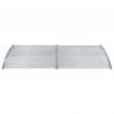 Door Canopy Grey 200x100 cm Plastic