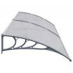 Door Canopy Grey 200x100 cm Plastic