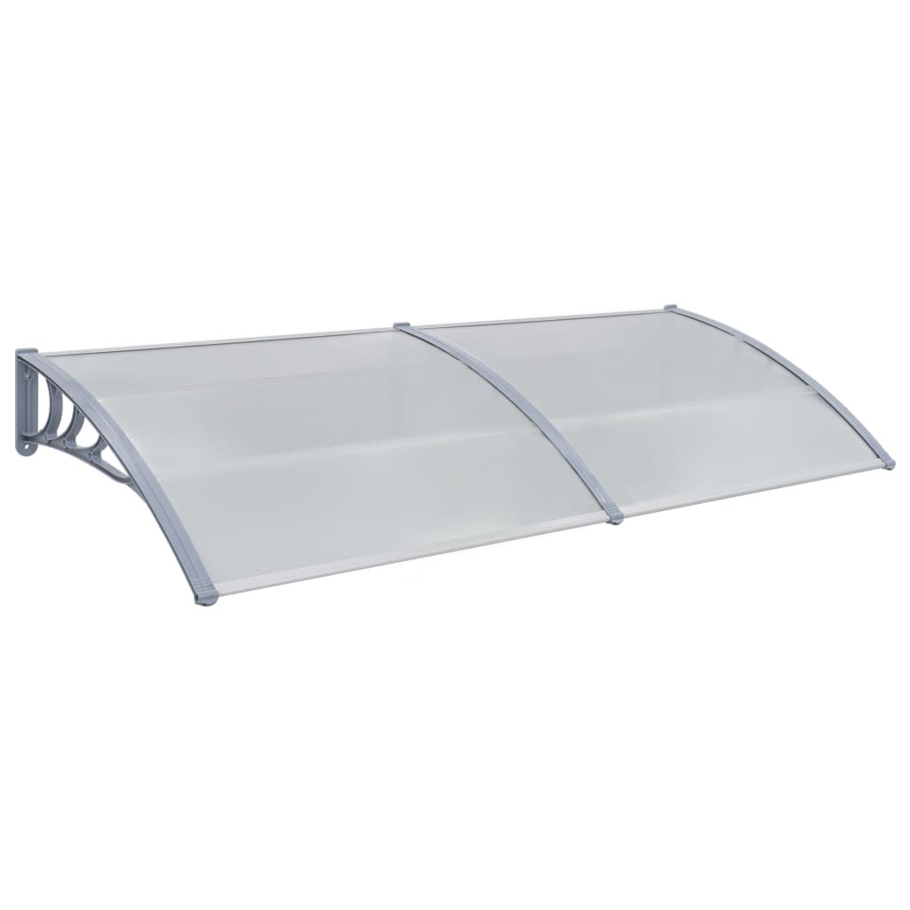 Door Canopy Grey 240x100 cm Plastic