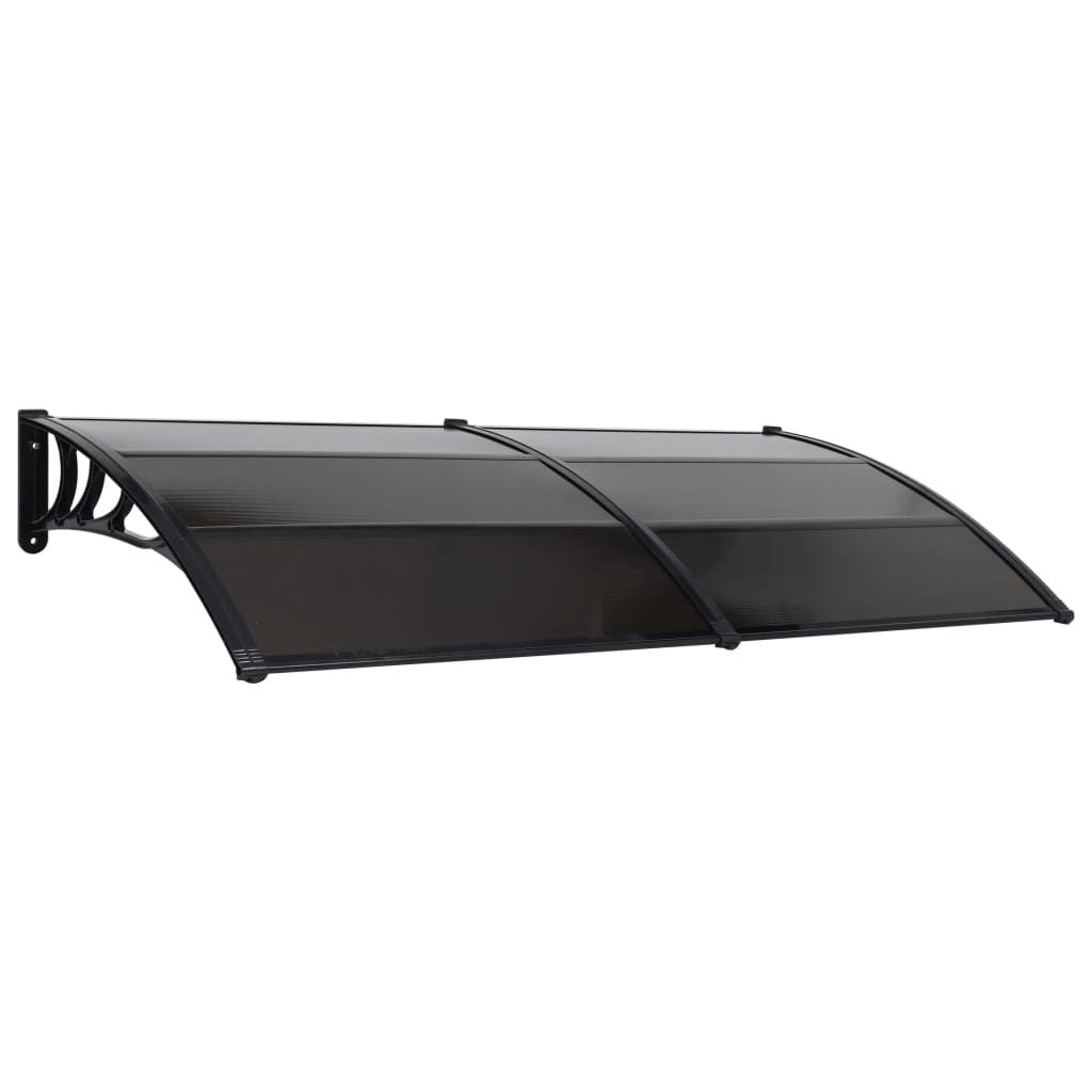 Door Canopy Black 200x100 cm Plastic