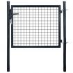 Mesh Garden Gate Galvanised Steel 85.5x75 cm Grey