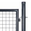 Mesh Garden Gate Galvanised Steel 85.5x75 cm Grey