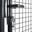 Mesh Garden Gate Galvanised Steel 85.5x75 cm Grey