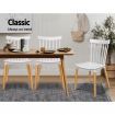 Artiss Dining Chairs Replica Kitchen Chair White Retro Rubber Wood Cafe Seat X4