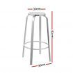 Gardeon 2-Piece Outdoor Bar Stools Patio Indoor Bistro Aluminum Chairs