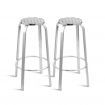 Gardeon 2-Piece Outdoor Bar Stools Patio Indoor Bistro Aluminum Chairs