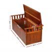 Gardeon Outdoor Storage Bench Box 129cm Wooden Garden Toy Chest Sheds Patio Furniture XL Natural