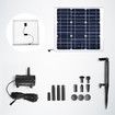 100W Solar Powered Fountain Water Pump for Birdbath Fish Pond Garden Pool 