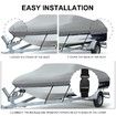 OGL 12-14 ft Trailerable Boat Cover Waterproof Marine Grade Fabric for V Hull Fishing Boats 