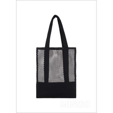 black mesh shopping bag