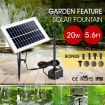 20W Solar Powered Fountain Water Pump for Outdoor Garden Pond Pool