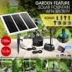 100W Solar Fountain Water Pump with Battery and LED Light for Birdbath Garden Pool