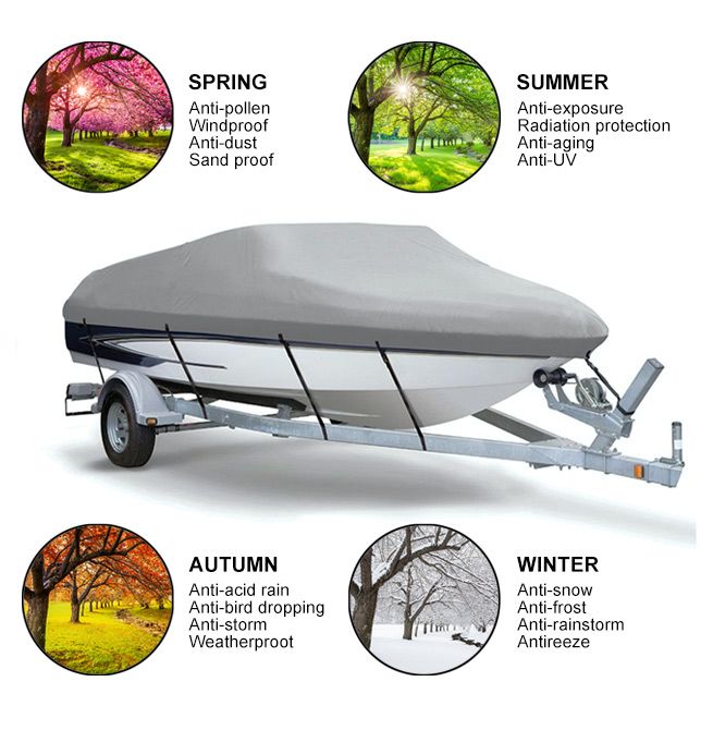 OGL 1416 ft Trailerable Boat Cover Waterproof Marine Grade Fabric for