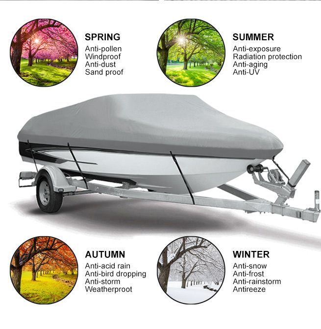 OGL 1214 ft Trailerable Boat Cover Waterproof Marine Grade Fabric for
