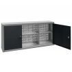 Wall Mounted Tool Cabinet Industrial Style Metal Grey and Black