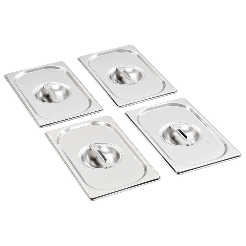 Pan Lids 4 pcs GN 1/4 265x162 mm Stainless Steel