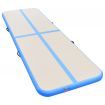 Inflatable Gymnastics Mat with Pump 400x100x10 cm PVC Blue