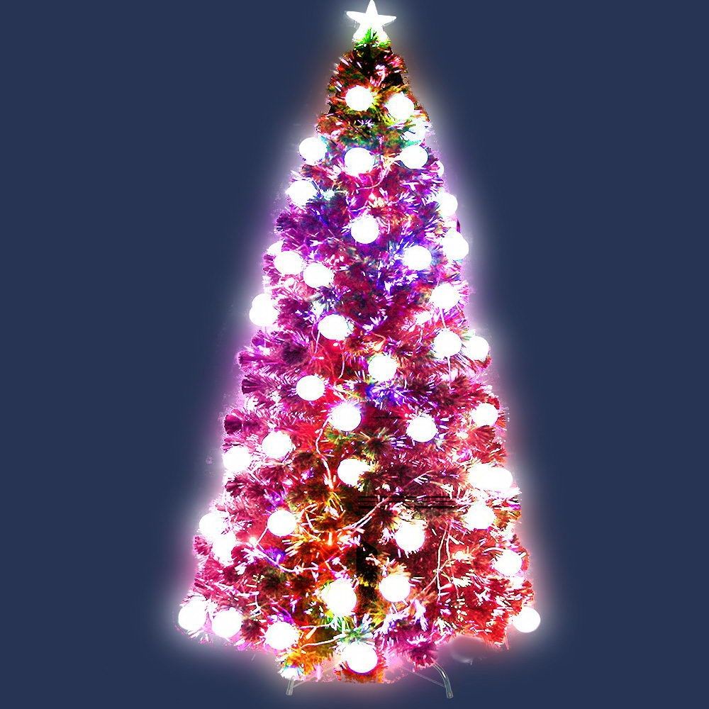Jingle Jollys 2.1M 7FT LED Christmas Tree Xmas Optic Fiber Multi Colour