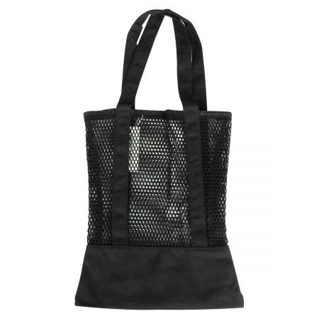 black mesh shopping bag