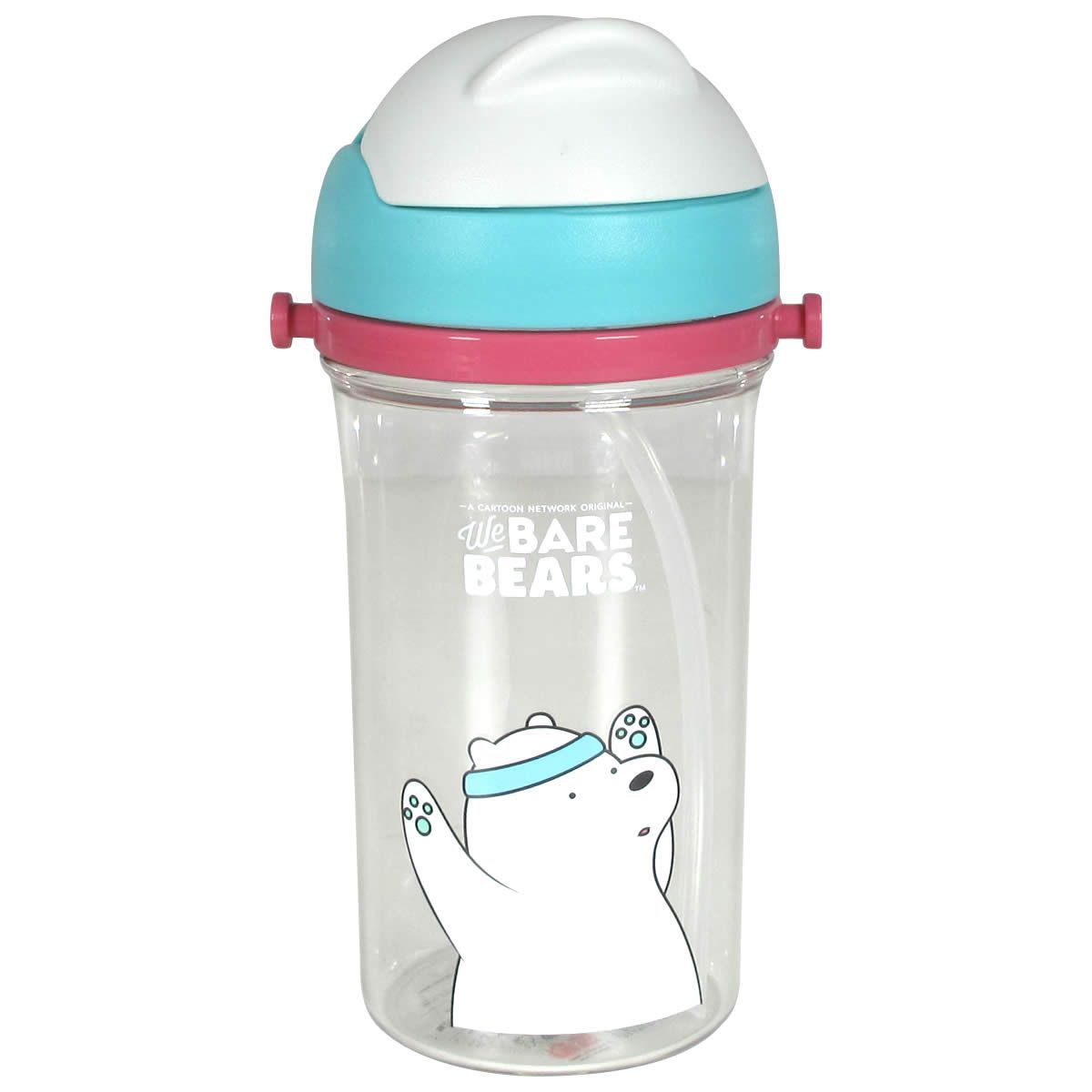 We Bare Bears Water Bottle with Straw 400ml - Ice Bear | Crazy Sales