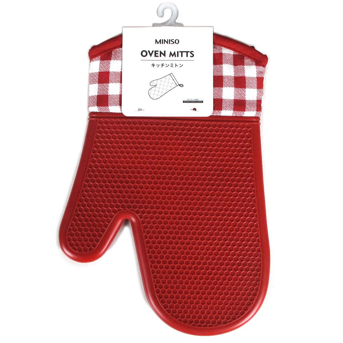 Silicone Oven Mitts Red