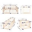 Wooden Baby Playpen Fence Barrier Kids Enclosure Activity Centre Safety Gate Play Room Yard for Child Toddler 8 Panels