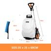 16L Wheel Backpack Pump Sprayer for Garden Weed Killer Fertilizer with Car Wash Brush