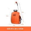 16L Backpack Sprayer Electric Weed Sprayer Garden Farm Pump Spraying - Orange