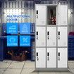 9 Doors Locker Cabinet Steel Storage Cupboard for Home Office School Gym
