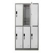 6 Doors Locker Cabinet Steel Storage Cupboard for Home Office School Gym