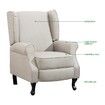 Modern Fabric Recliner Chair Lounge Single Sofa Beige