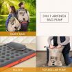 Top-Roll Air Pump 2.03m x 1.52m x 22cm Airbed Air Mattress Queen