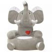 Plush Children's Chair Elephant Grey