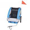 Kids' Bicycle Trailer 30kg - Grey and Blue